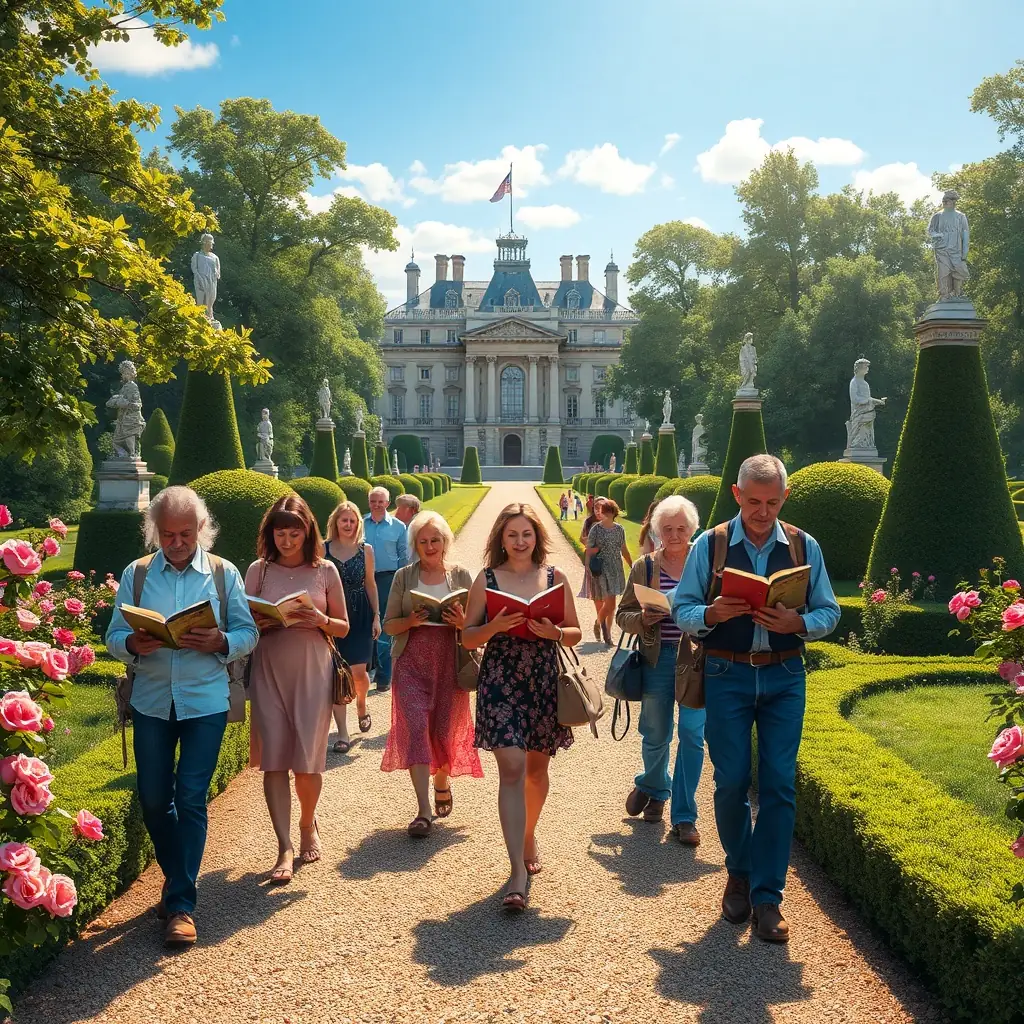 A guided literary walk through the château gardens, with participants reading excerpts from Bussy-Rabutin’s works.